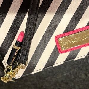 Betsey Johnson Black and White Striped Bag